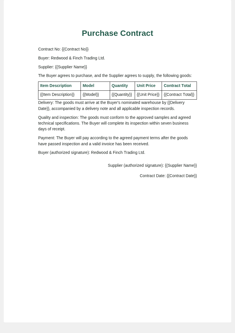 A Word template with double-brace fields